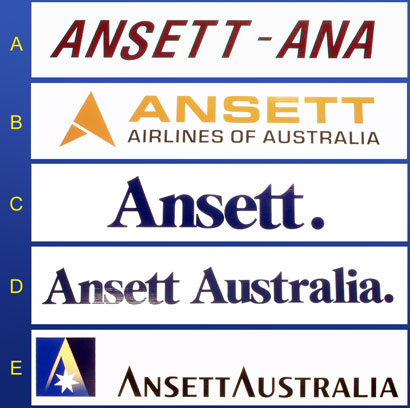 LOGO CARD - Ansett-ANA Livery LOGO CARD - Ansett-ANA Livery